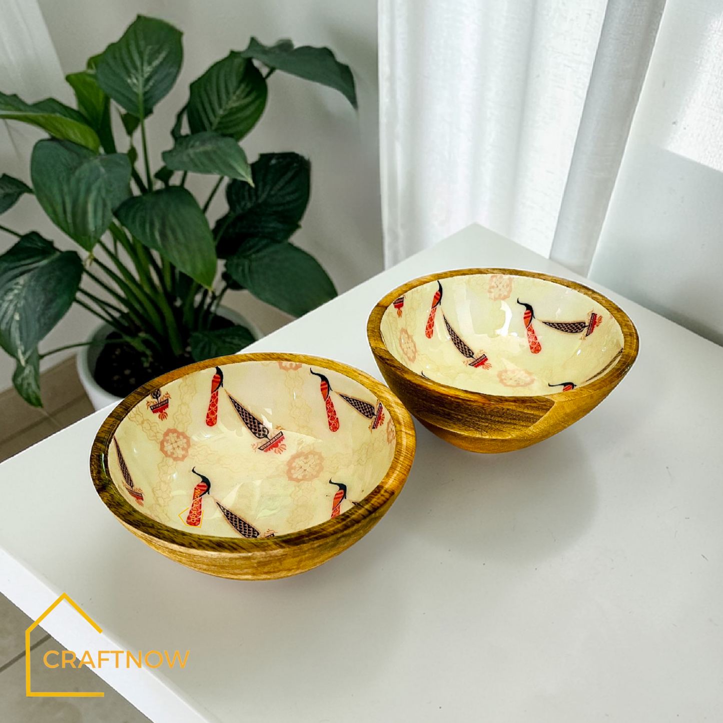 Premium Wooden Serving Bowl ( Set of 2)