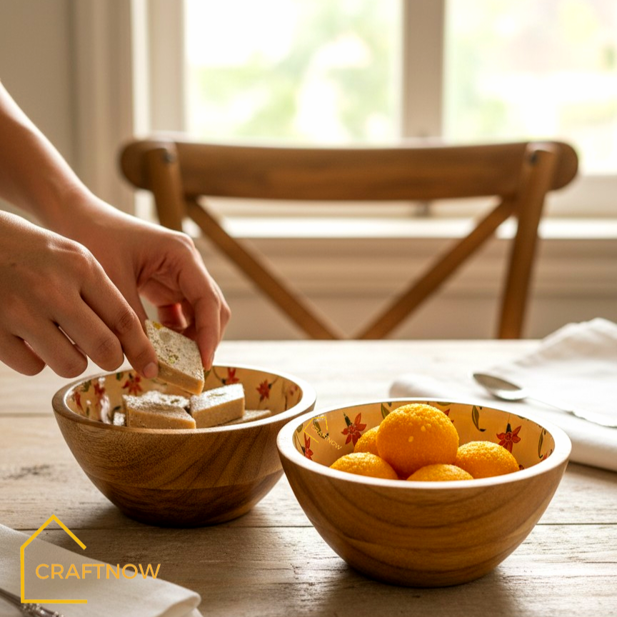 Premium Wooden Serving Bowl ( Set of 2)