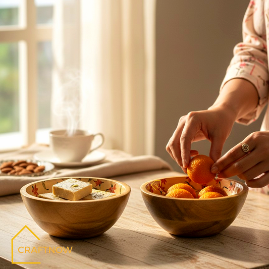 Premium Wooden Serving Bowl ( Set of 2)