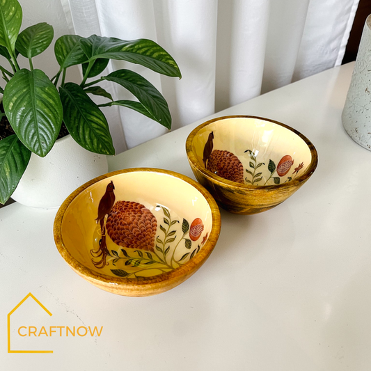 Premium Wooden Serving Bowl ( Set of 2)