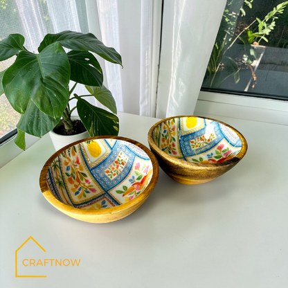 Premium Wooden Serving Bowl ( Set of 2)