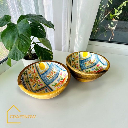 Premium Wooden Serving Bowl ( Set of 2)