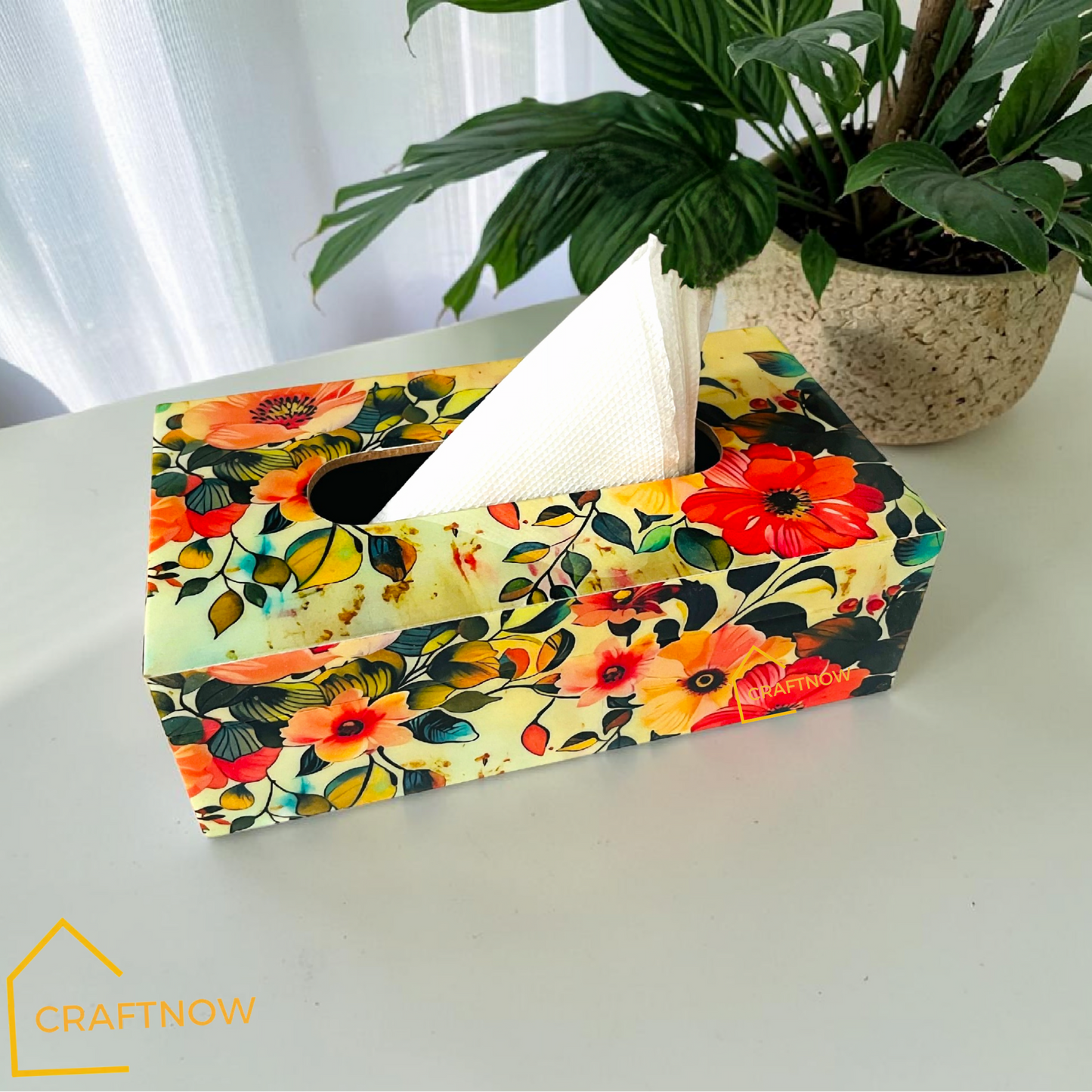 Premium Wooden Tissue Box