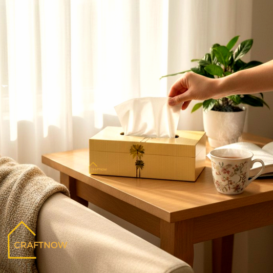 Premium Wooden Tissue Box
