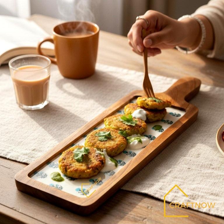 Wooden Serving Platter Bat