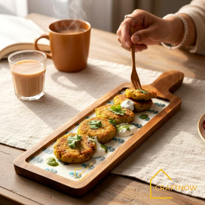 Wooden Serving Platter Bat