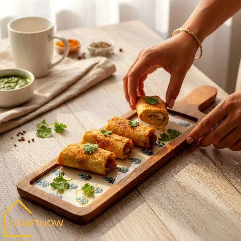 Wooden Serving Platter Bat
