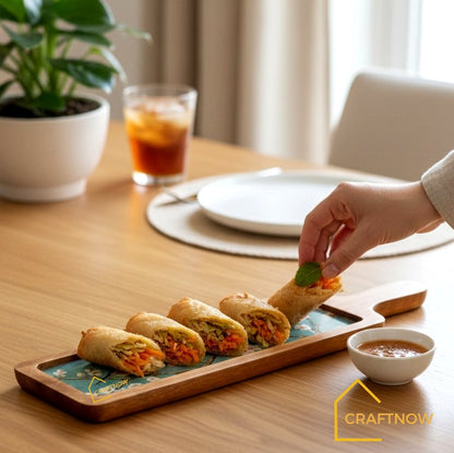 Wooden Serving Platter Bat