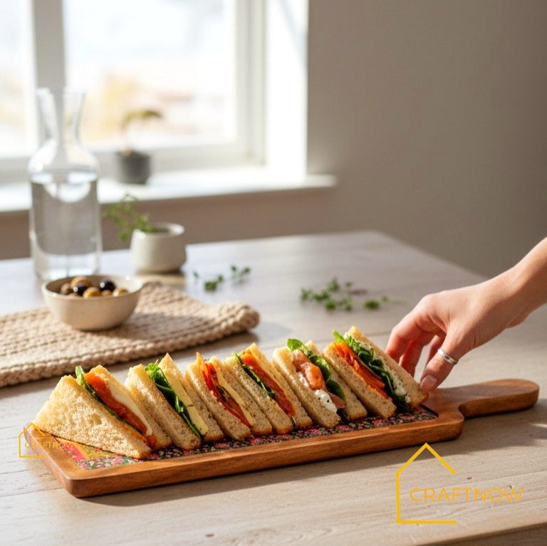 Wooden Serving Platter Bat