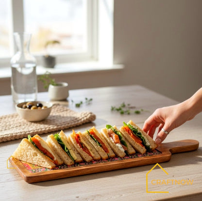 Wooden Serving Platter Bat