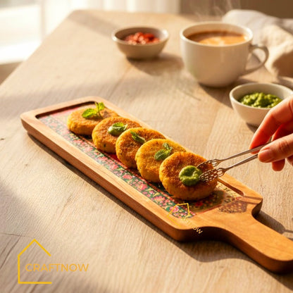 Wooden Serving Platter Bat