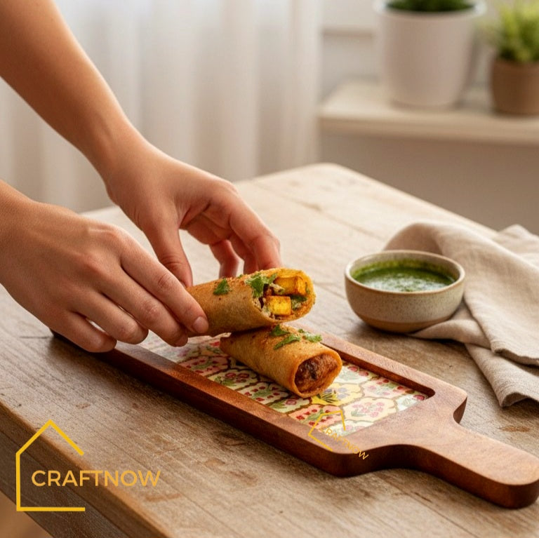 Wooden Serving Platter Bat