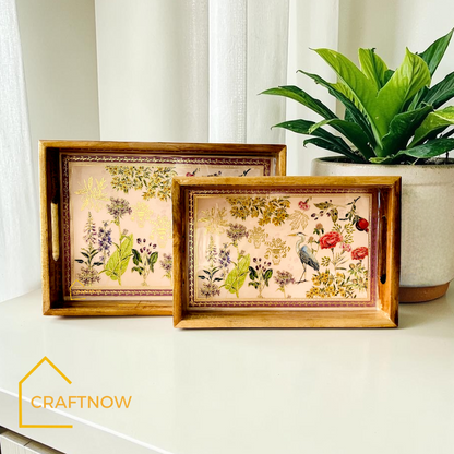 Premium Teakwood Serving Tray Set of 2