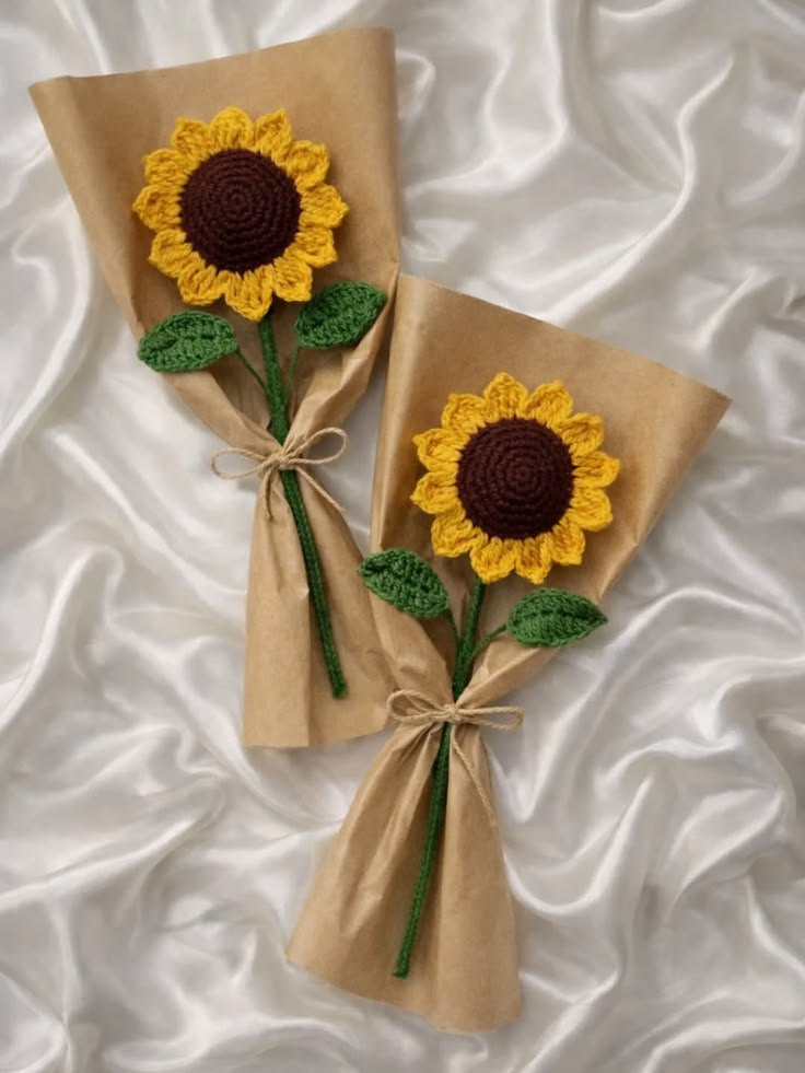 Crochet Sunflower Stick