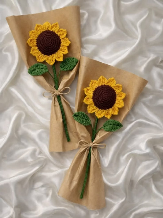 Crochet Sunflower Stick
