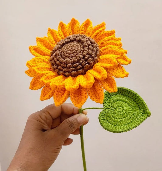 Crochet Sunflower Double Petal Flower