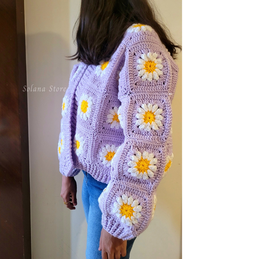 Crochet Daisy Cardigan