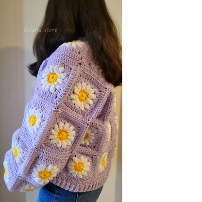 Crochet Daisy Cardigan