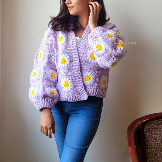 Crochet Daisy Cardigan