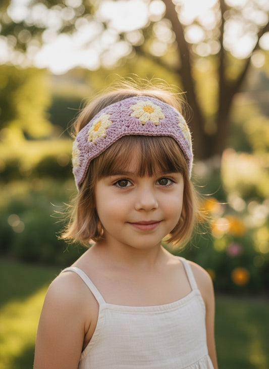 Crochet Daisy Hairband