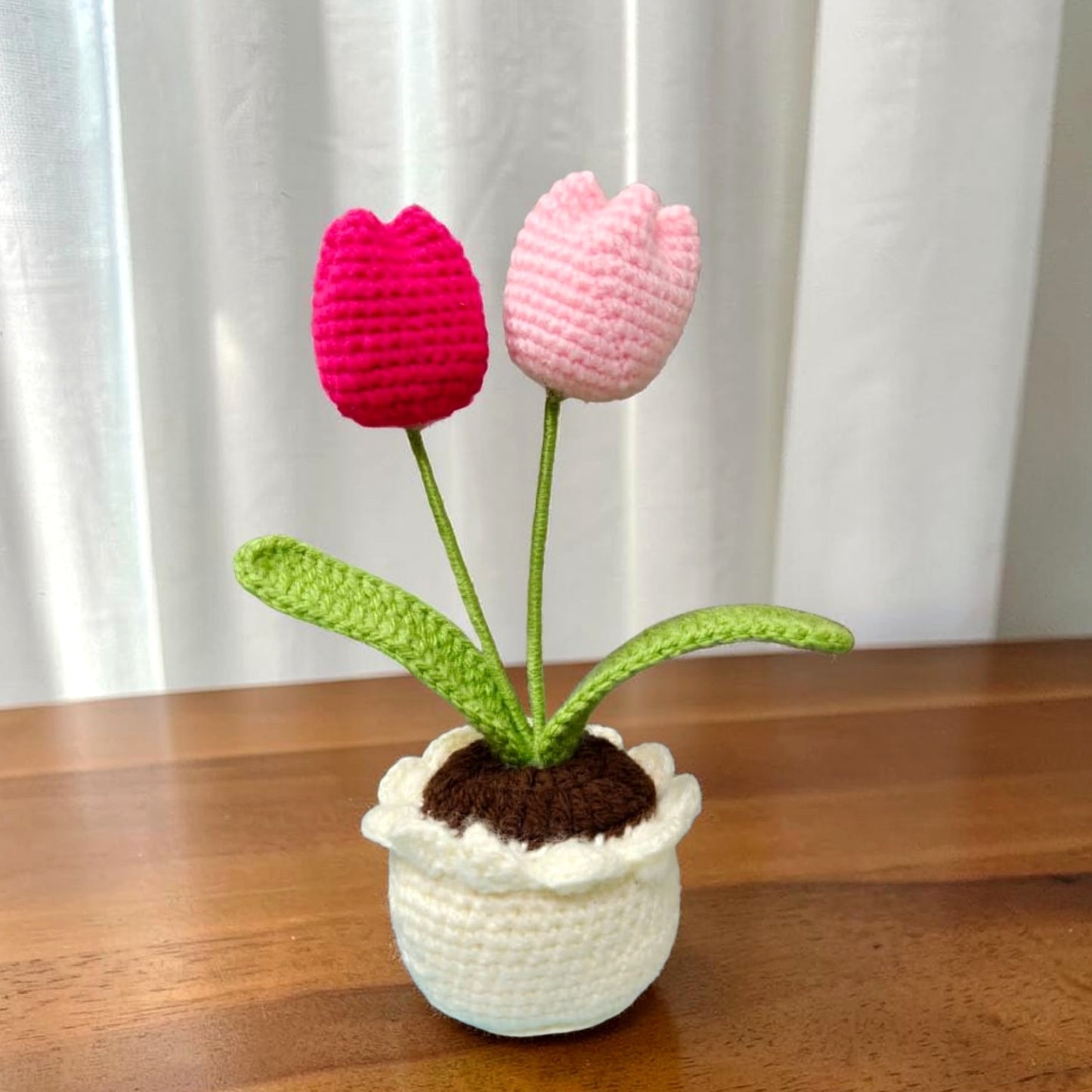 Crochet Tulips Pot