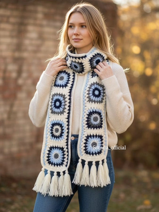Cozy Granny Square Mufflar❄️🧣