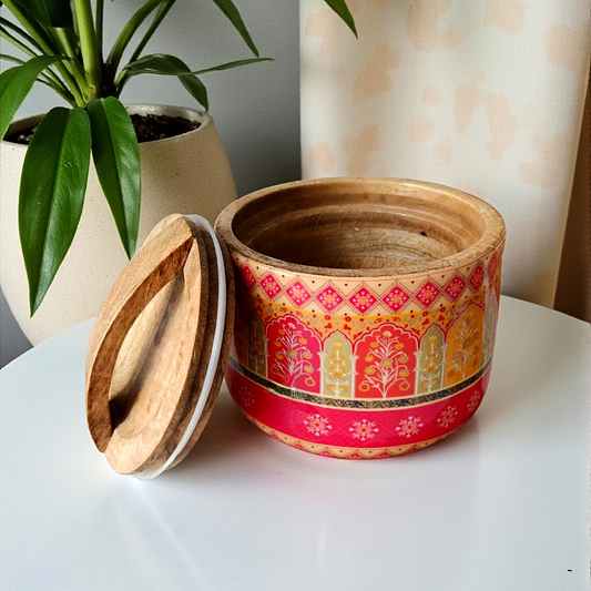 Wooden Air Tight Bowl Jar