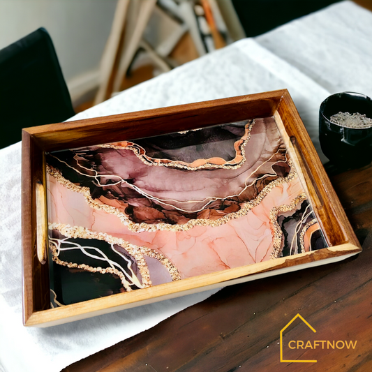 Premium Teakwood Serving Tray Set of 2