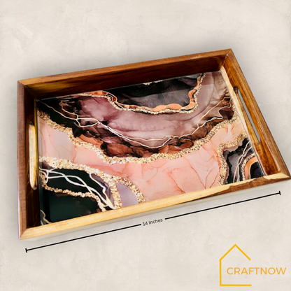 Premium Teakwood Serving Tray Set of 2