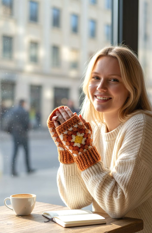 Cozy Granny Square Gloves