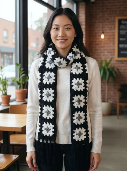Cozy Granny Square Mufflar❄️🧣