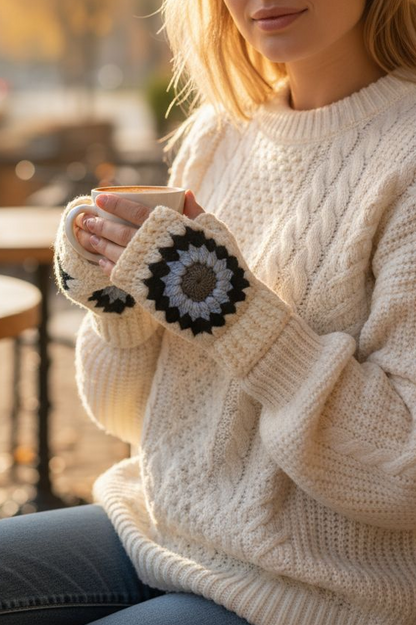 Cozy Granny Square Gloves
