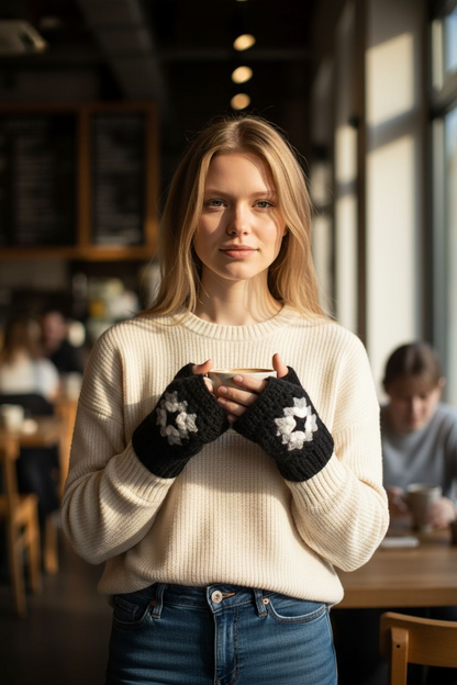 Cozy Granny Square Gloves