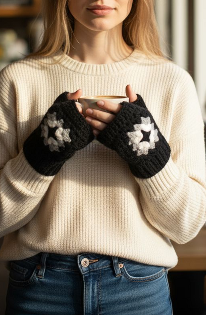 Cozy Granny Square Gloves