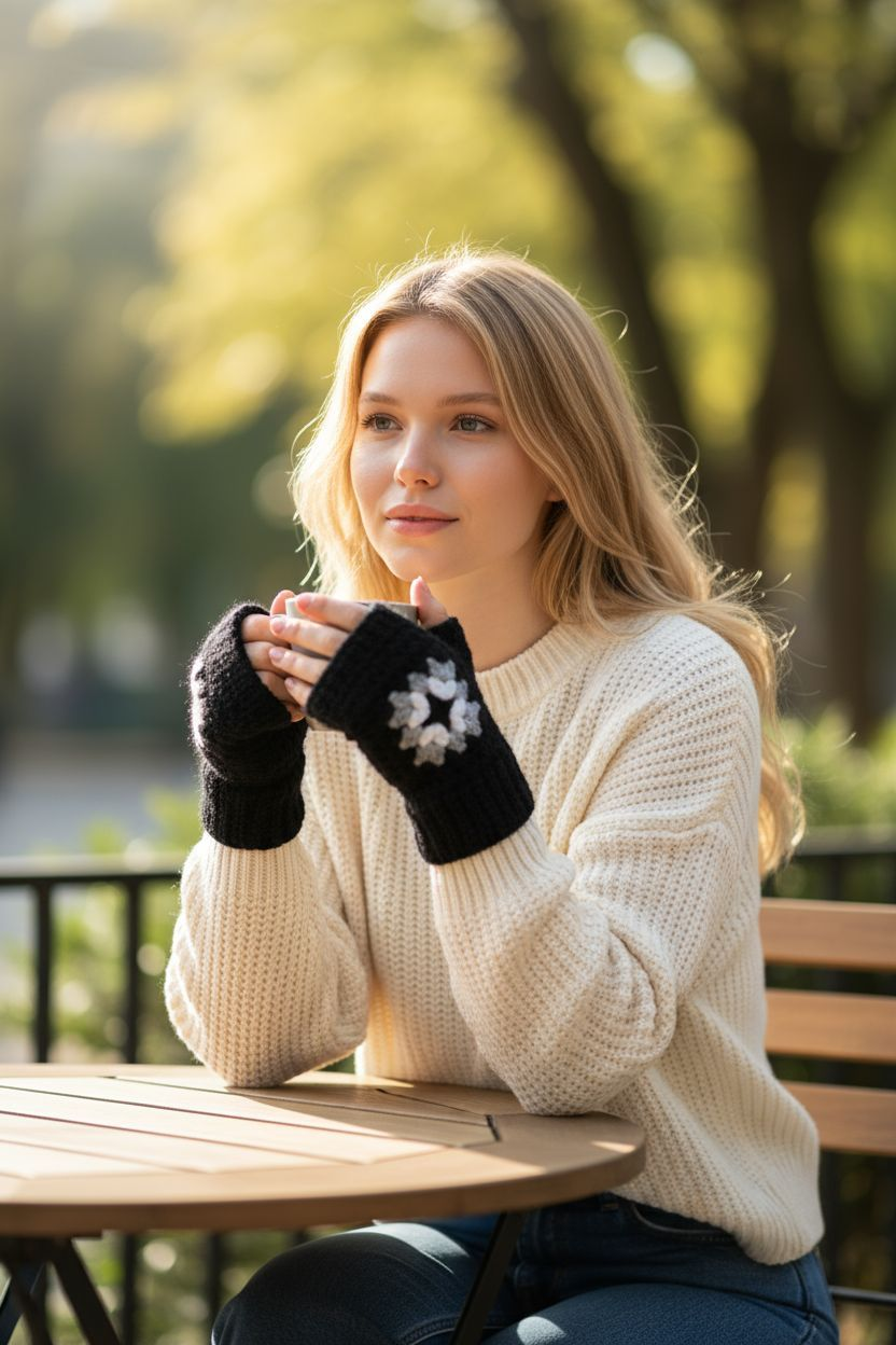 Cozy Granny Square Gloves