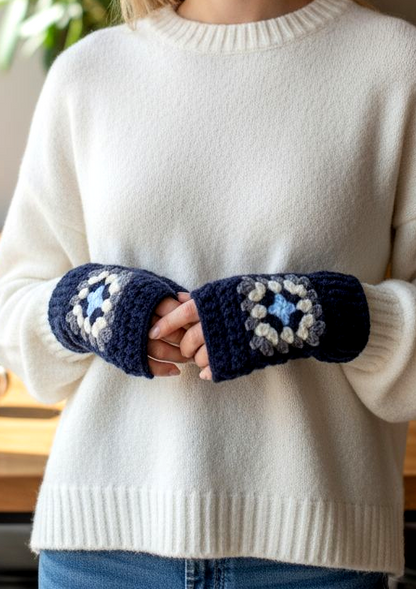 Cozy Granny Square Gloves
