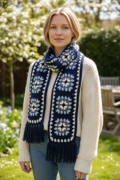 Cozy Granny Square Mufflar❄️🧣