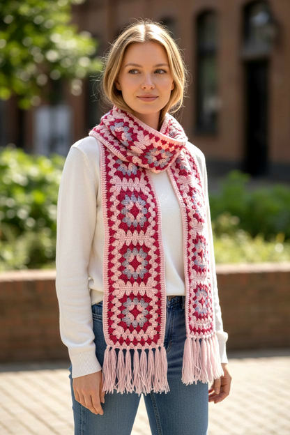Cozy Granny Square Mufflar❄️🧣