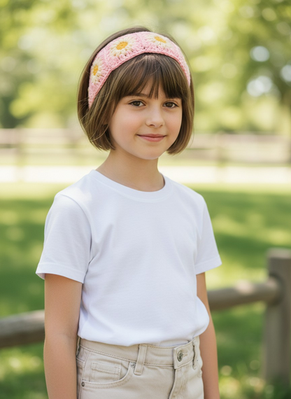 Crochet Daisy Hairband