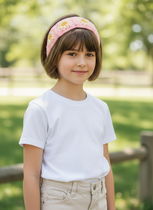 Crochet Daisy Hairband