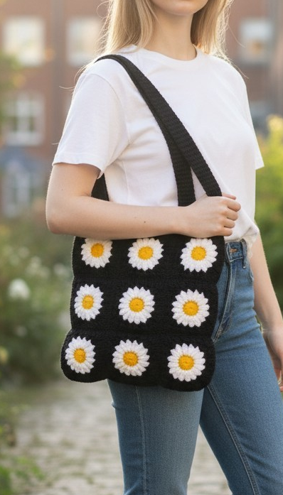 Pinteresty Crochet Tote Bag