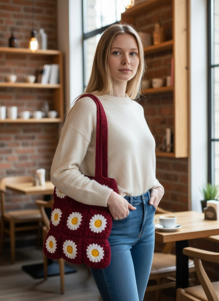 Pinteresty Crochet Tote Bag
