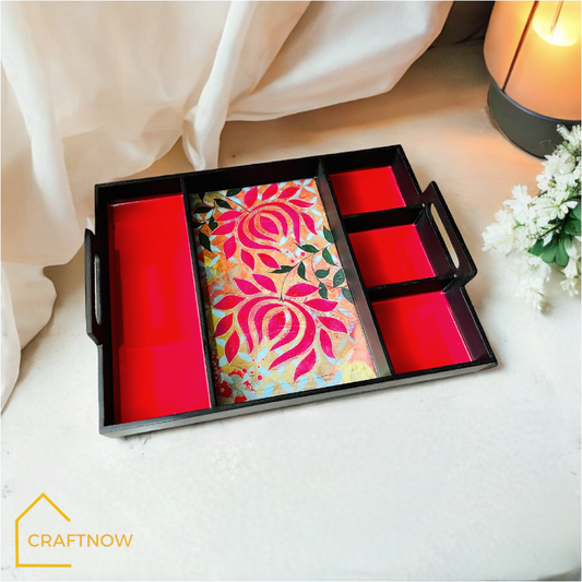 Partition Wooden Serving Trays