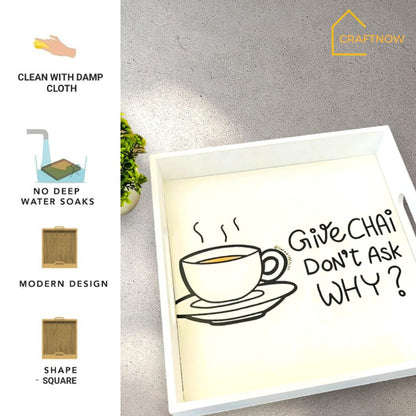 Premium Wooden Square Tray