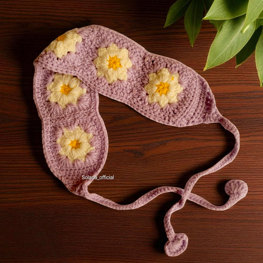 Crochet Daisy Hairband
