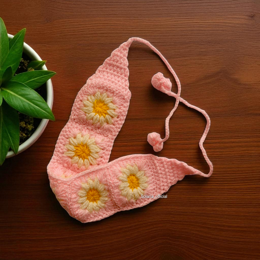 Crochet Daisy Hairband