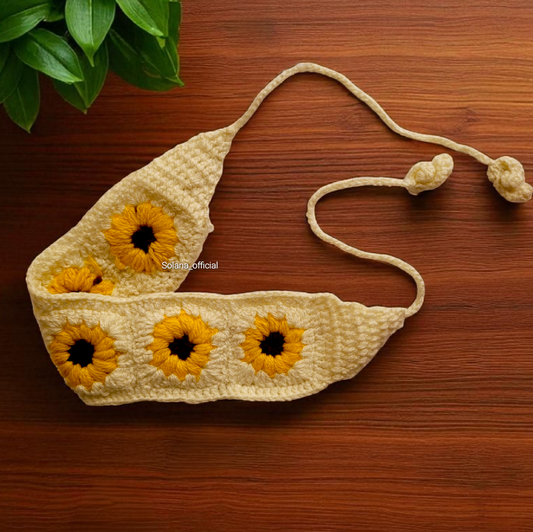 Crochet Daisy Hairband