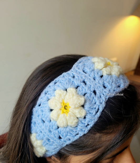Crochet Daisy Hairband
